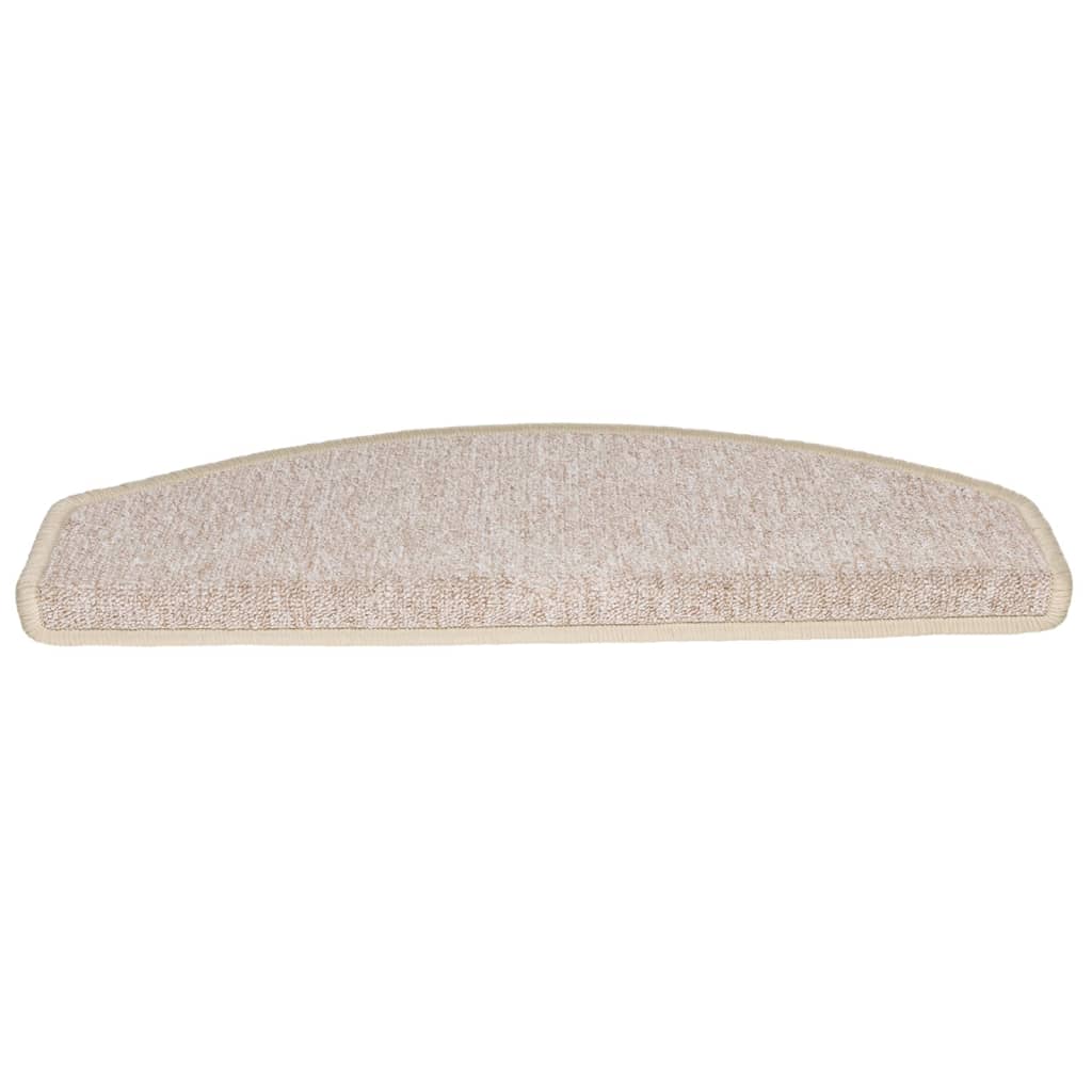 vidaXL Maty na schody 10 szt. 65x24x4 cm Taupe Półokrągłe Duże