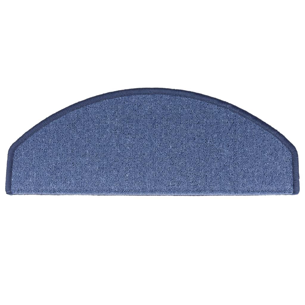 vidaXL Maty na schody 10 szt. 65x24x4 cm niebieskie półokrągłe duże