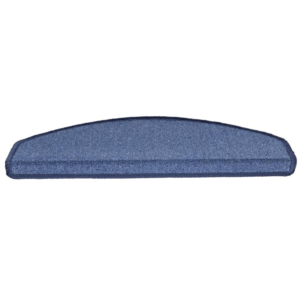 vidaXL Maty na schody 10 szt. 65x24x4 cm niebieskie półokrągłe duże