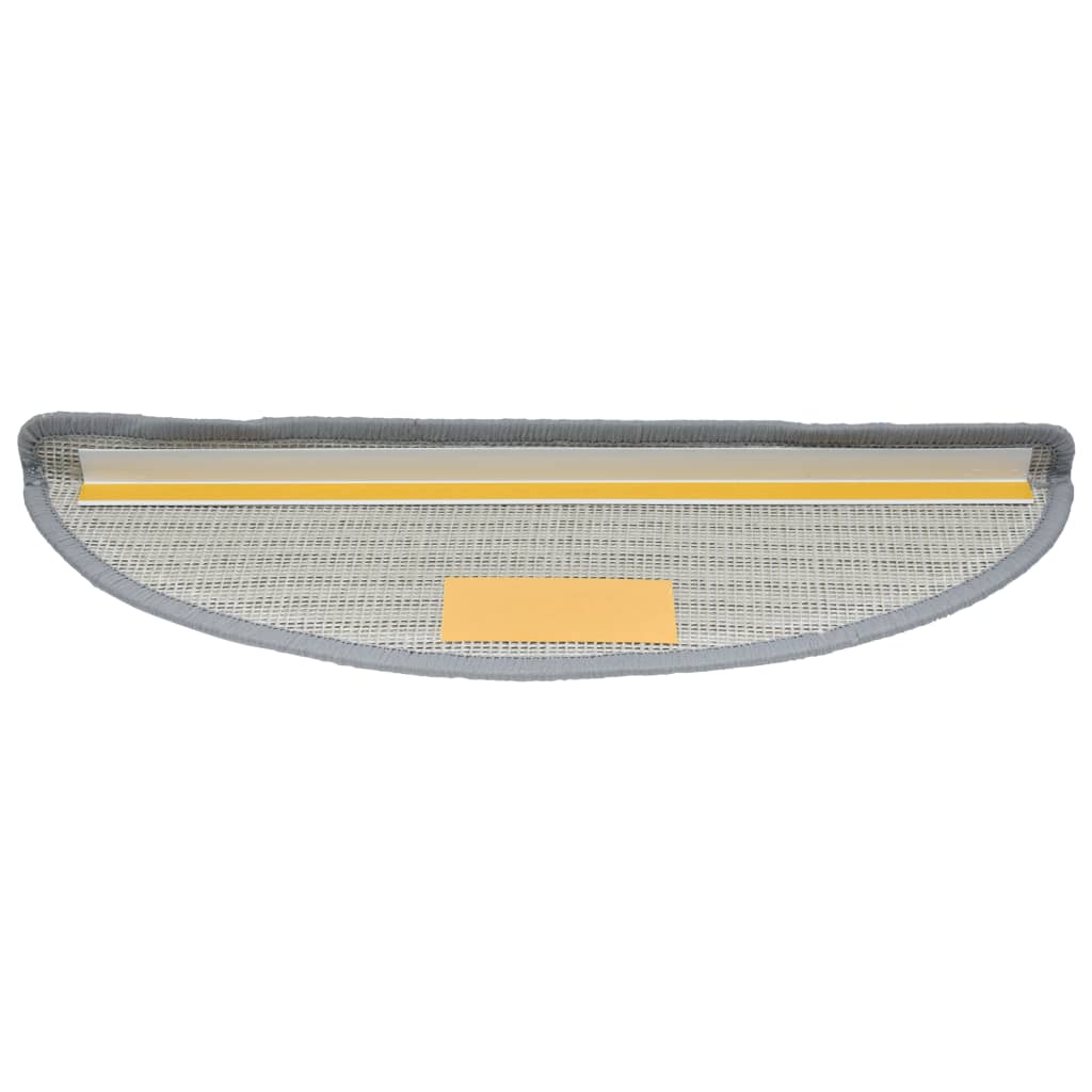 vidaXL Maty na schody 10 szt. 56x17x3 cm Szare półokrągłe