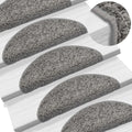 vidaXL Maty na schody 10 szt. 56x17x3 cm Szare półokrągłe