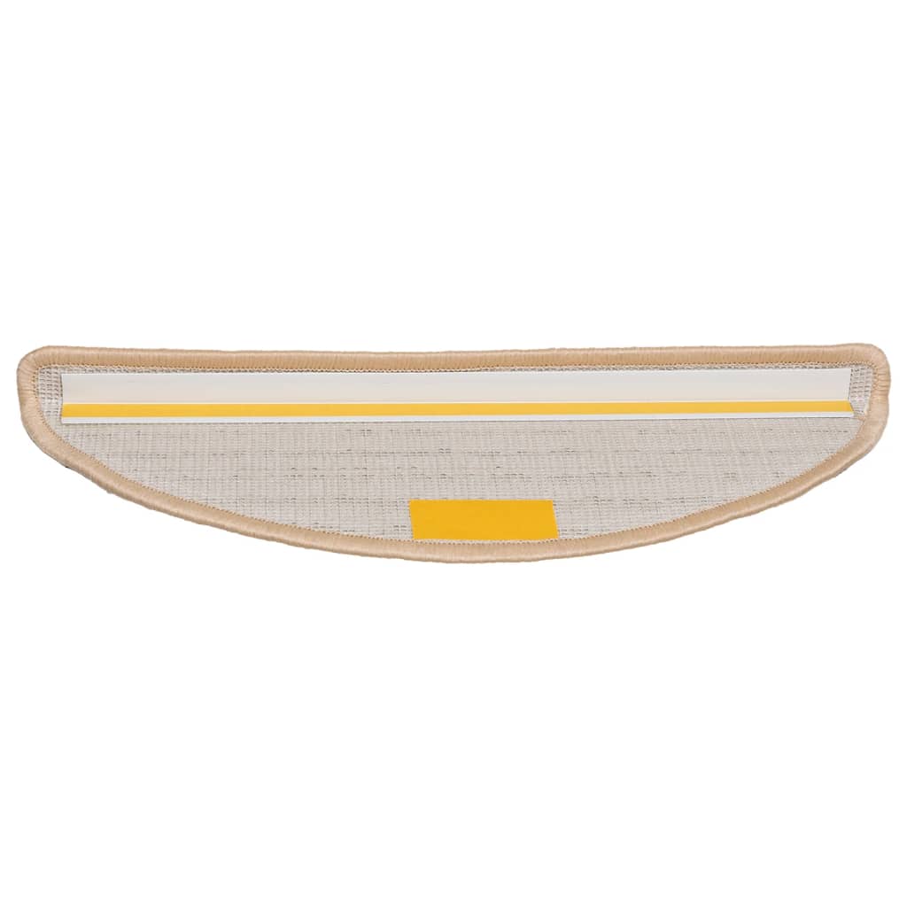 vidaXL Maty na schody 10 szt. 56x17x3 cm Kremowe półokrągłe