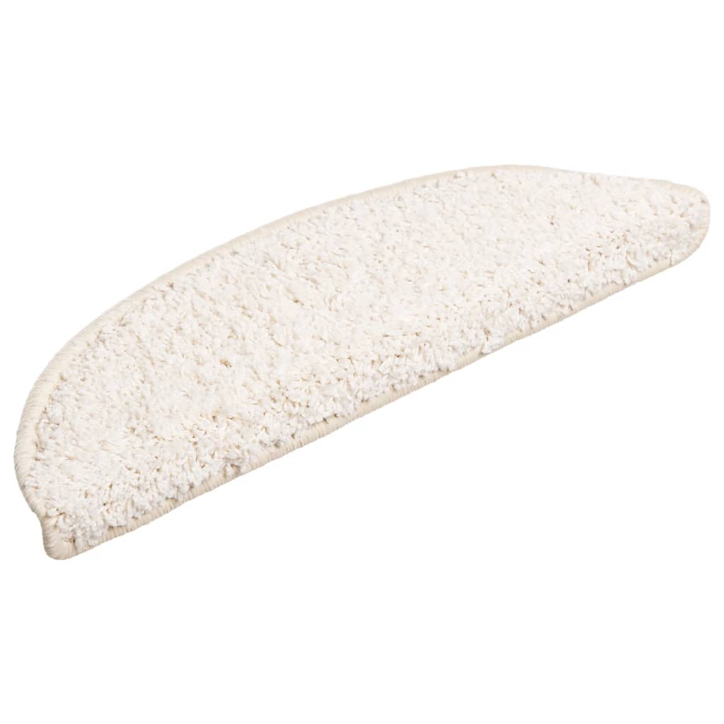 vidaXL Maty na schody 10 szt. 56x17x3 cm Białe półokrągłe