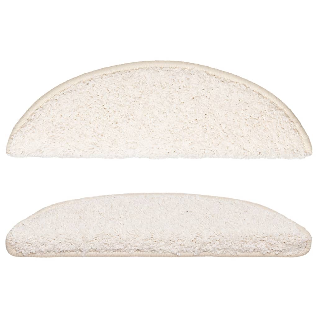 vidaXL Maty na schody 10 szt. 56x17x3 cm Białe półokrągłe