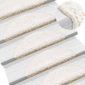 vidaXL Maty na schody 10 szt. 56x17x3 cm Białe półokrągłe
