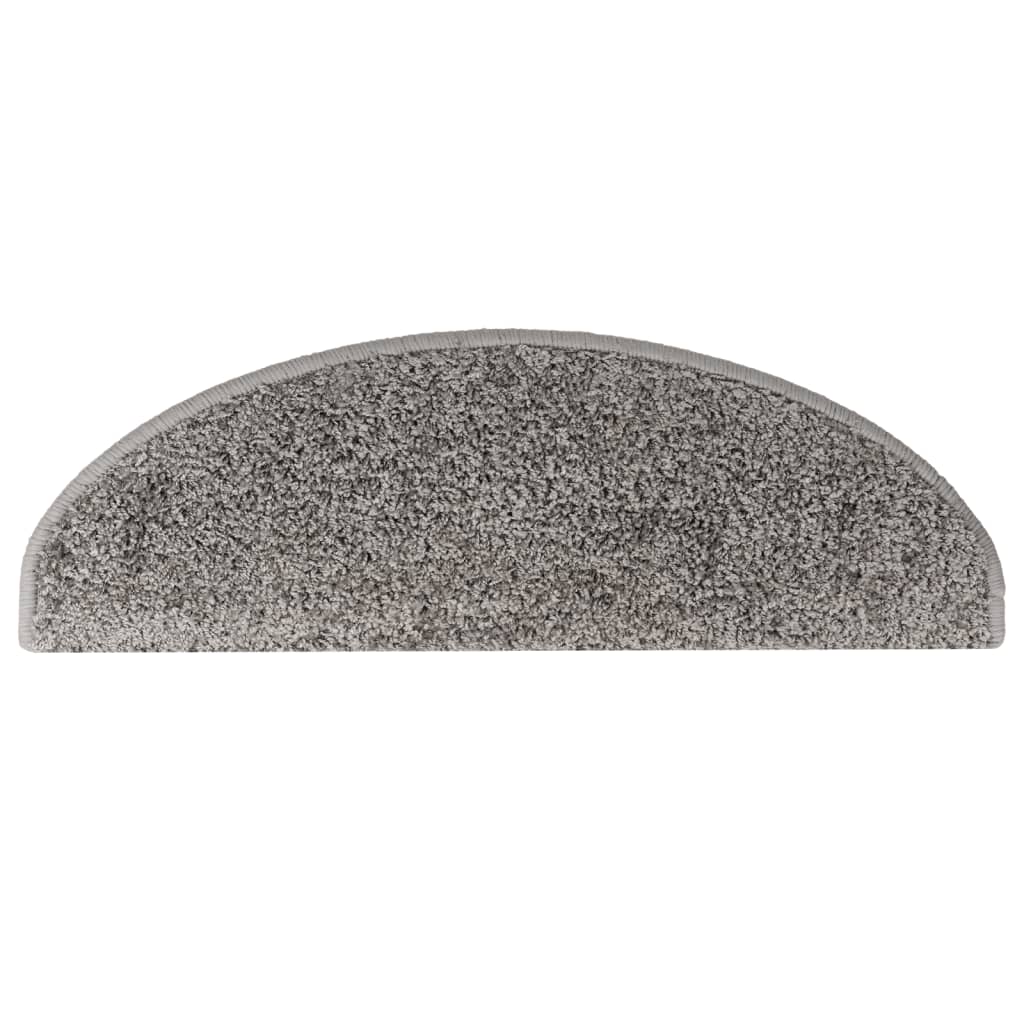 vidaXL Maty na schody 10 szt. 65x21x4 cm Szare półokrągłe duże