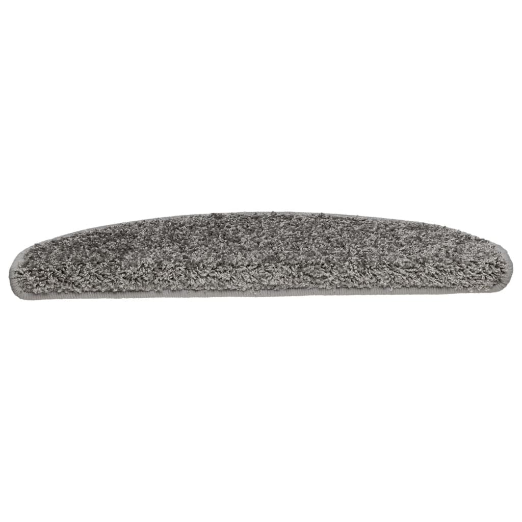 vidaXL Maty na schody 10 szt. 65x21x4 cm Szare półokrągłe duże