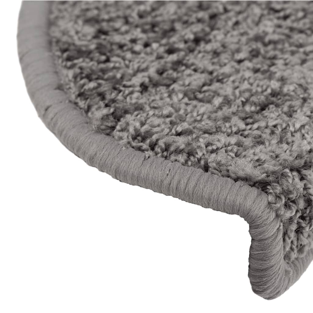 vidaXL Maty na schody 10 szt. 65x21x4 cm Szare półokrągłe duże