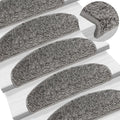 vidaXL Maty na schody 10 szt. 65x21x4 cm Szare półokrągłe duże