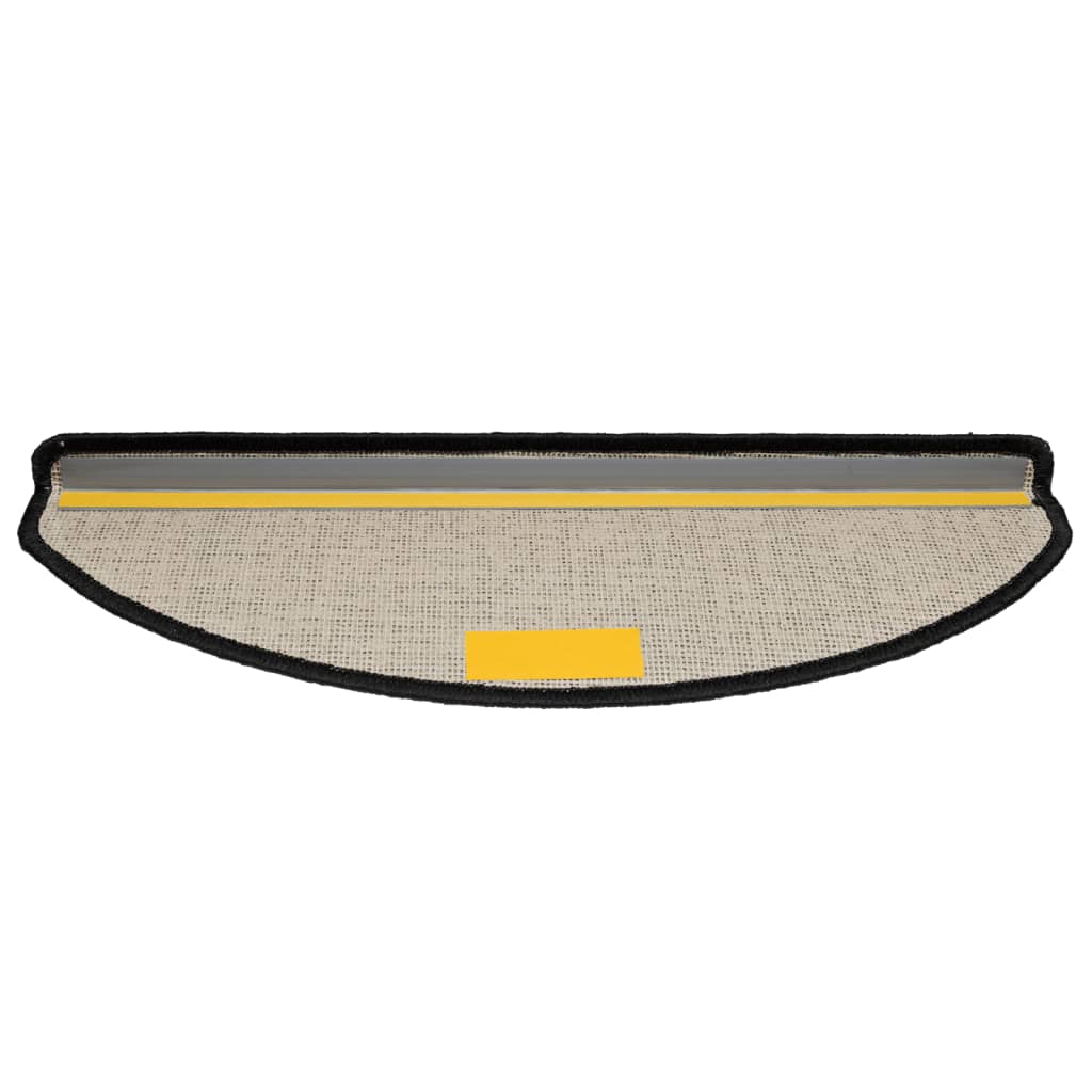 vidaXL Maty na schody 10 szt. 65x21x4 cm Czarne półokrągłe duże