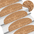 vidaXL Maty na schody 10 szt. 65x21x4 cm Beżowe półokrągłe duże