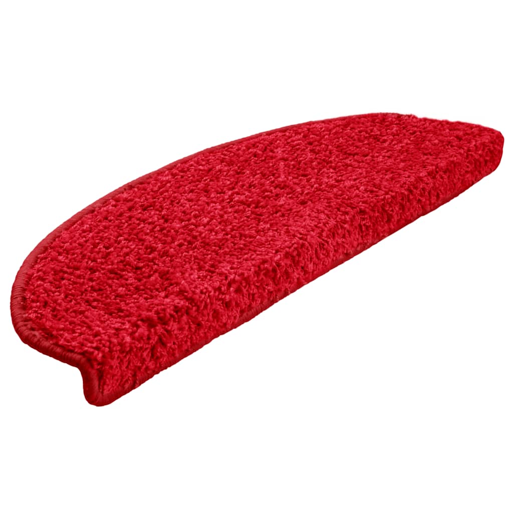 vidaXL Maty na schody 10 szt. 65x21x4 cm Czerwone półokrągłe duże