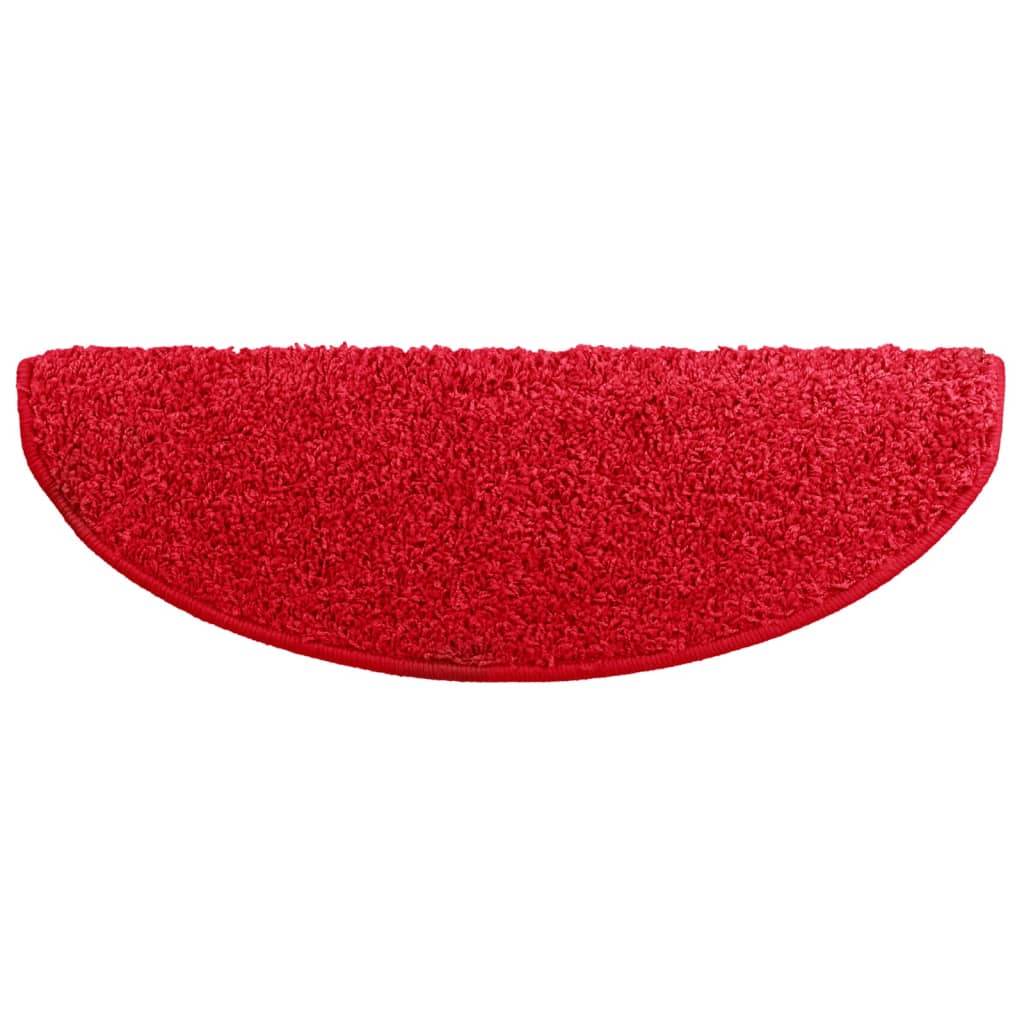 vidaXL Maty na schody 10 szt. 65x21x4 cm Czerwone półokrągłe duże