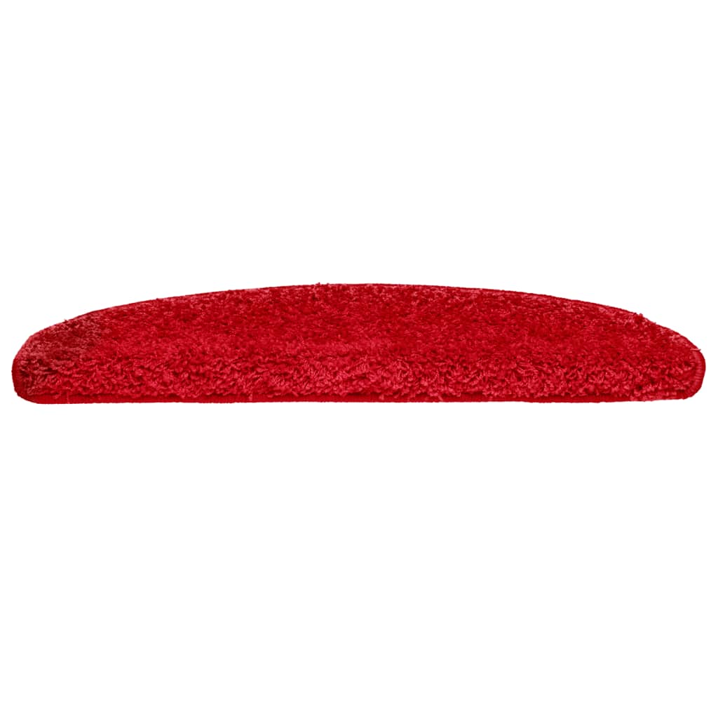vidaXL Maty na schody 10 szt. 65x21x4 cm Czerwone półokrągłe duże
