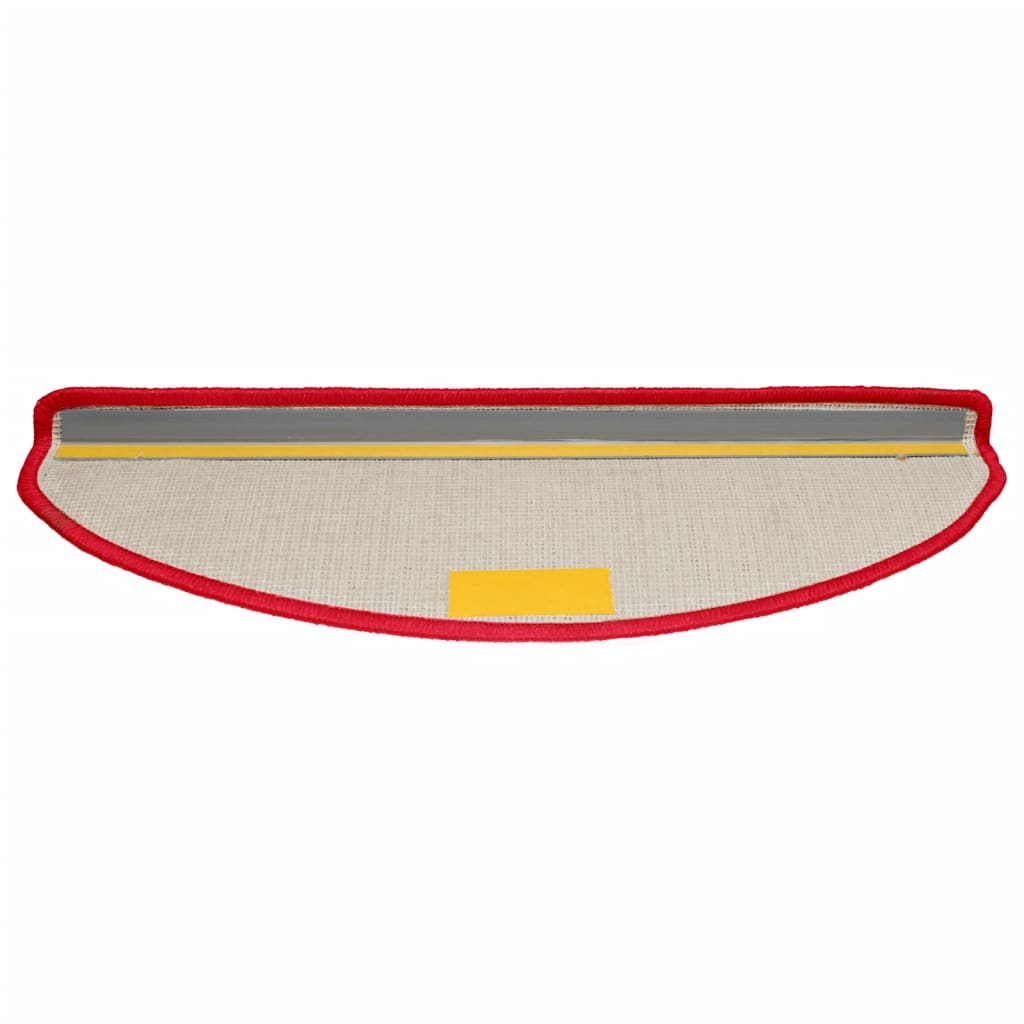 vidaXL Maty na schody 10 szt. 65x21x4 cm Czerwone półokrągłe duże