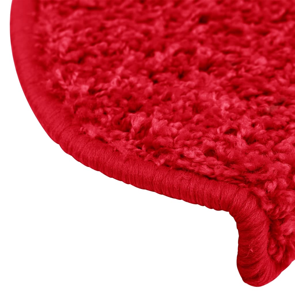 vidaXL Maty na schody 10 szt. 65x21x4 cm Czerwone półokrągłe duże