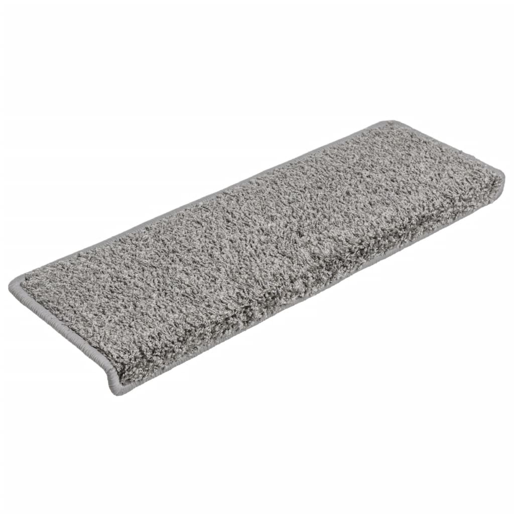 vidaXL Maty na schody 10 szt. 65x21x4 cm Szare, prostokątne krawędzie