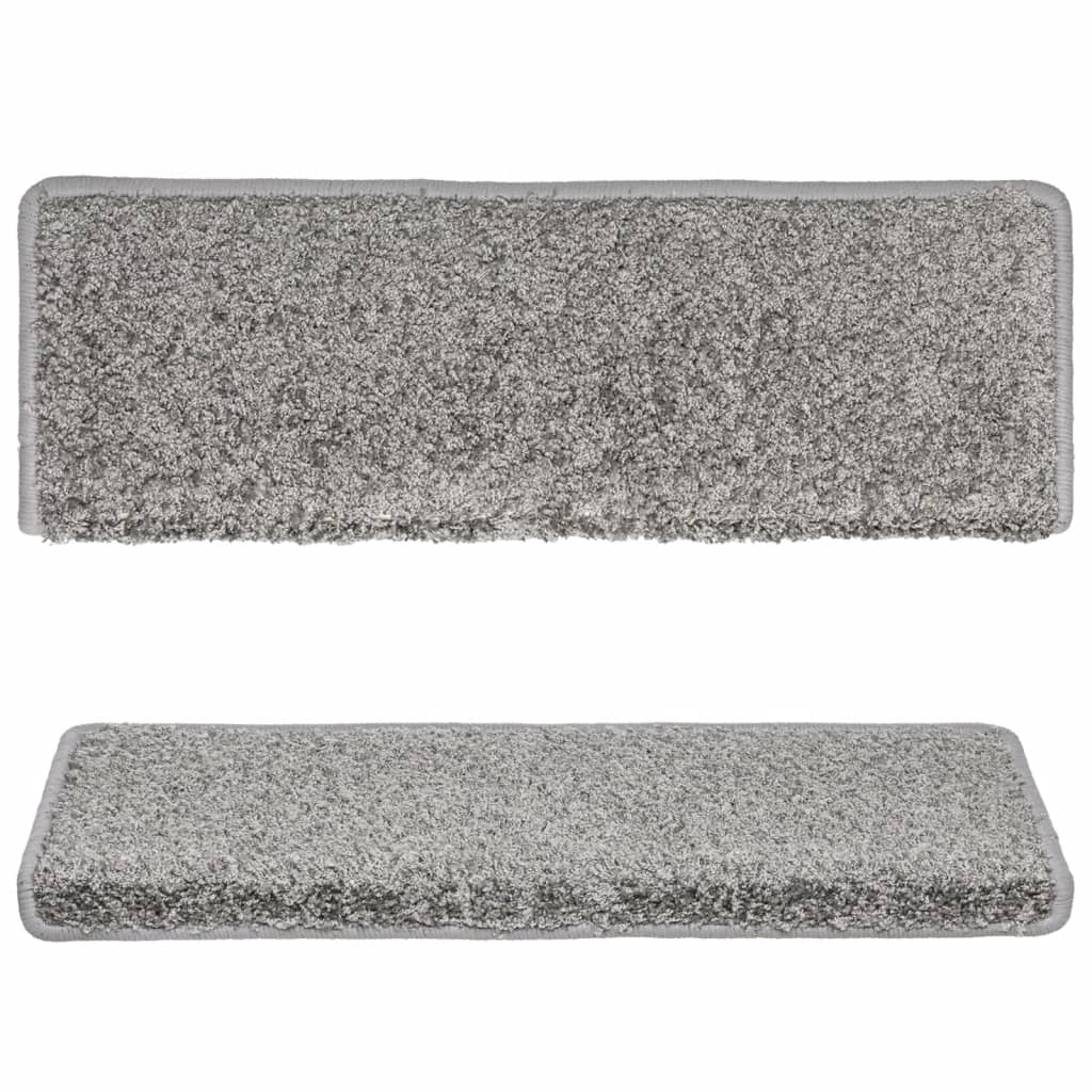 vidaXL Maty na schody 10 szt. 65x21x4 cm Szare, prostokątne krawędzie