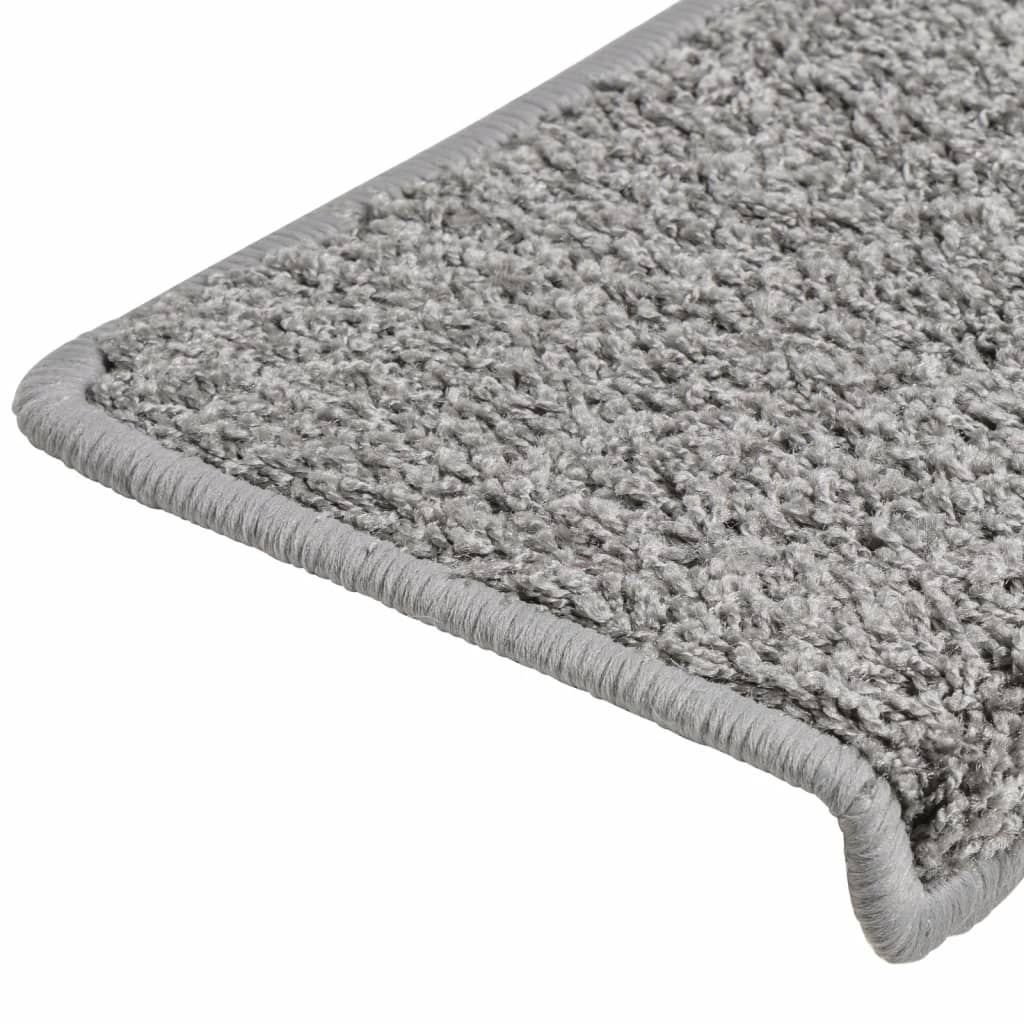 vidaXL Maty na schody 10 szt. 65x21x4 cm Szare, prostokątne krawędzie