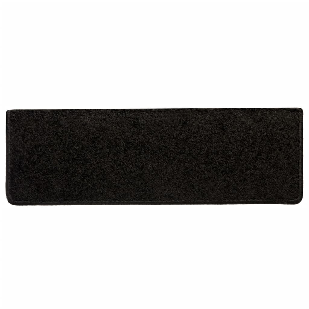 vidaXL Maty na schody 10 szt. 65x21x4 cm Czarne prostokątne krawędzie