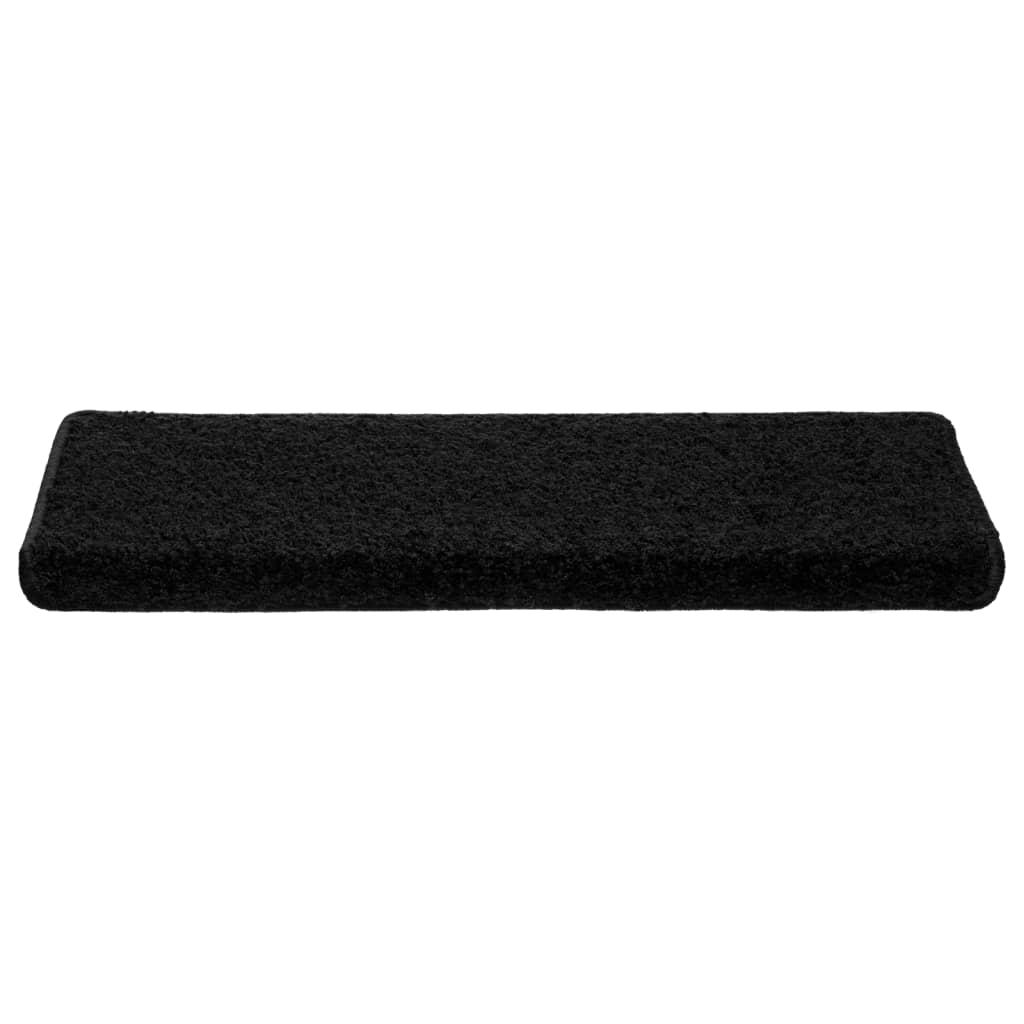 vidaXL Maty na schody 10 szt. 65x21x4 cm Czarne prostokątne krawędzie