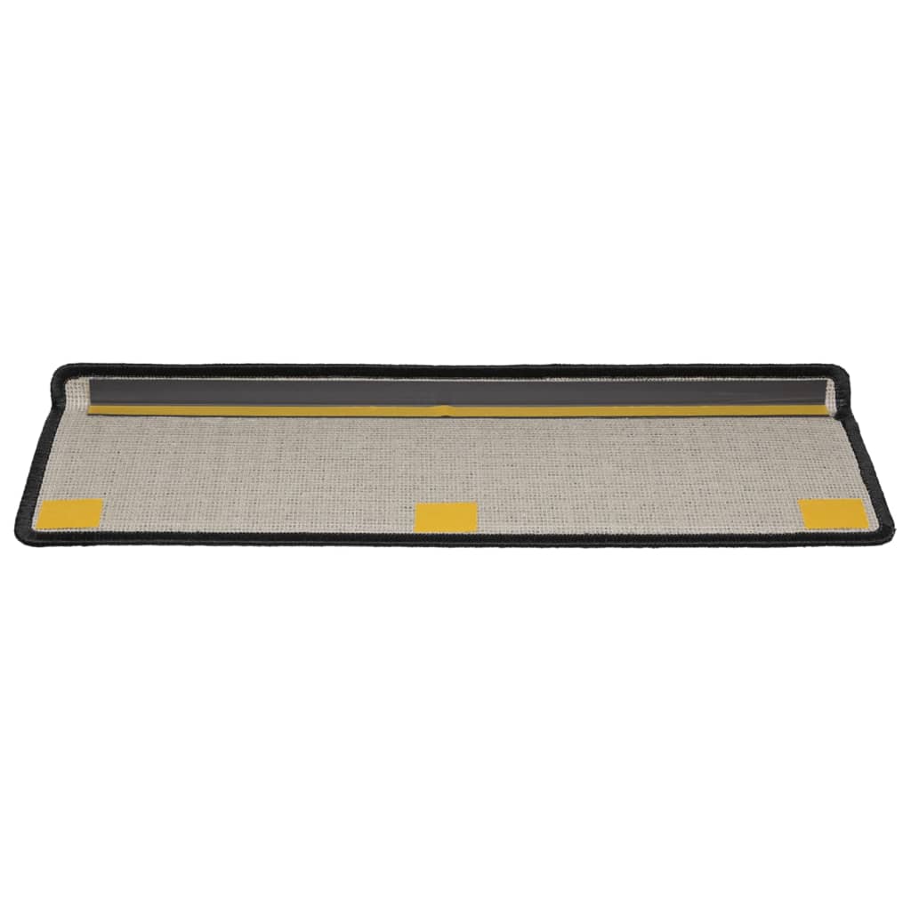 vidaXL Maty na schody 10 szt. 65x21x4 cm Czarne prostokątne krawędzie