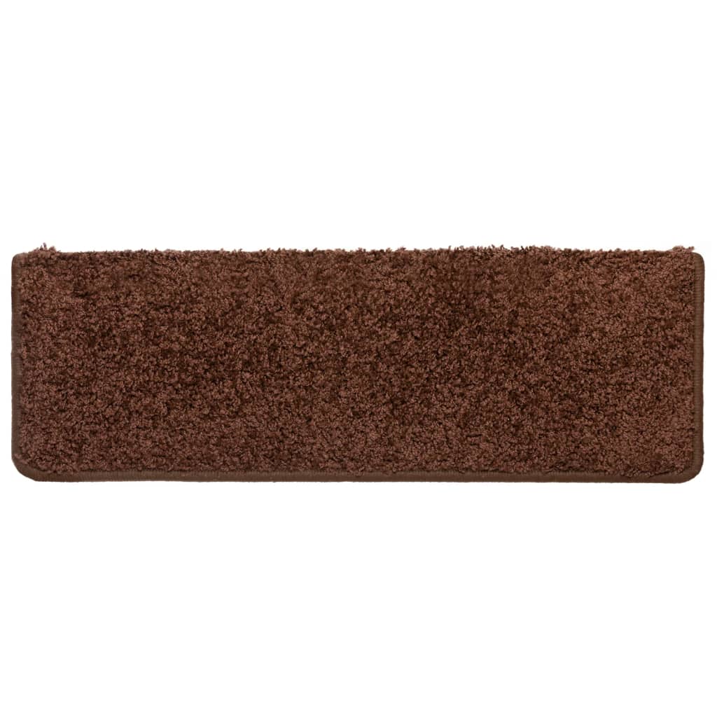 vidaXL Maty na schody 10 szt. 65x21x4 cm Brązowe prostokątne krawędzie