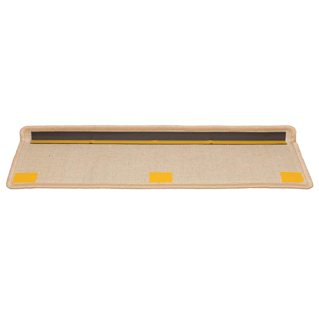 vidaXL Maty na schody 10 szt. 65x21x4 cm kremowe, prostokątne krawędzie
