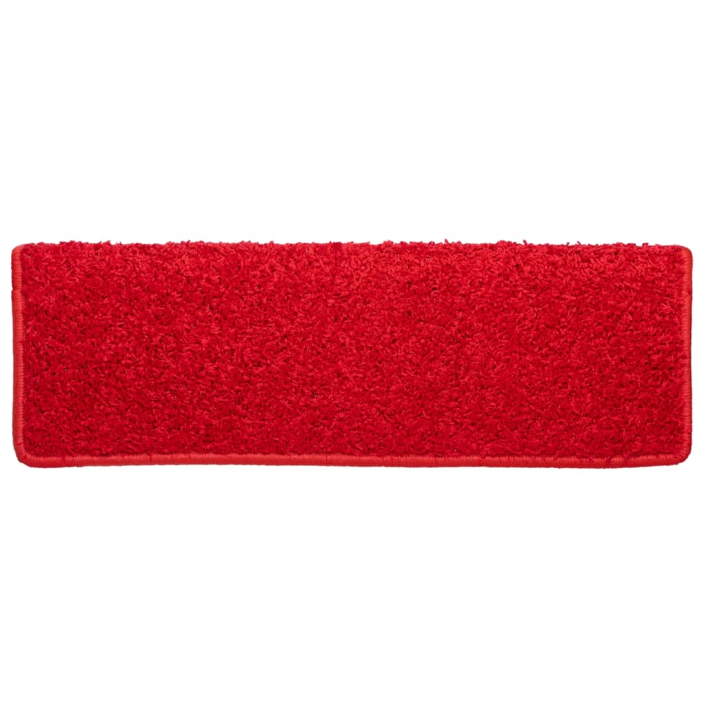 vidaXL Maty na schody 10 szt. 65x21x4 cm Czerwone prostokątne krawędzie