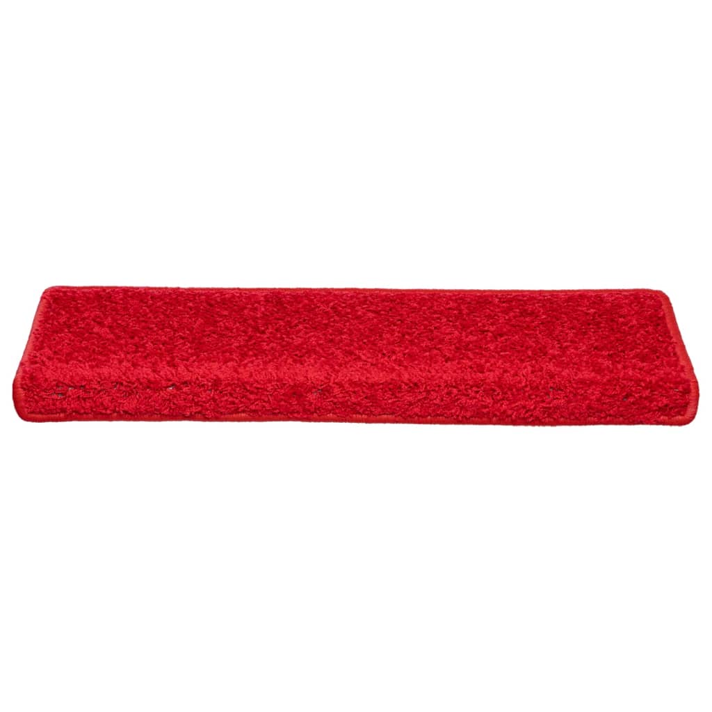 vidaXL Maty na schody 10 szt. 65x21x4 cm Czerwone prostokątne krawędzie