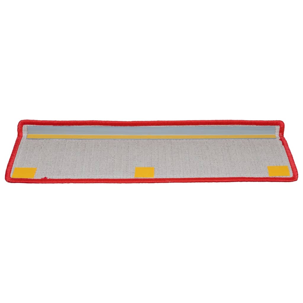 vidaXL Maty na schody 10 szt. 65x21x4 cm Czerwone prostokątne krawędzie