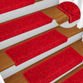 vidaXL Maty na schody 10 szt. 65x21x4 cm Czerwone prostokątne krawędzie