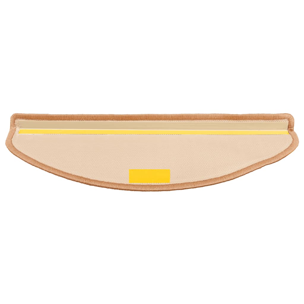 vidaXL Samoprzylepne nakładki na schody, 10 szt., 65x21x4 cm, beżowe