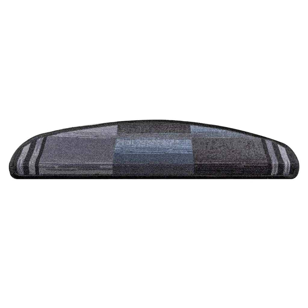 vidaXL Samoprzylepne nakładki na schody, 5szt., 65x21x4cm czarno-szare