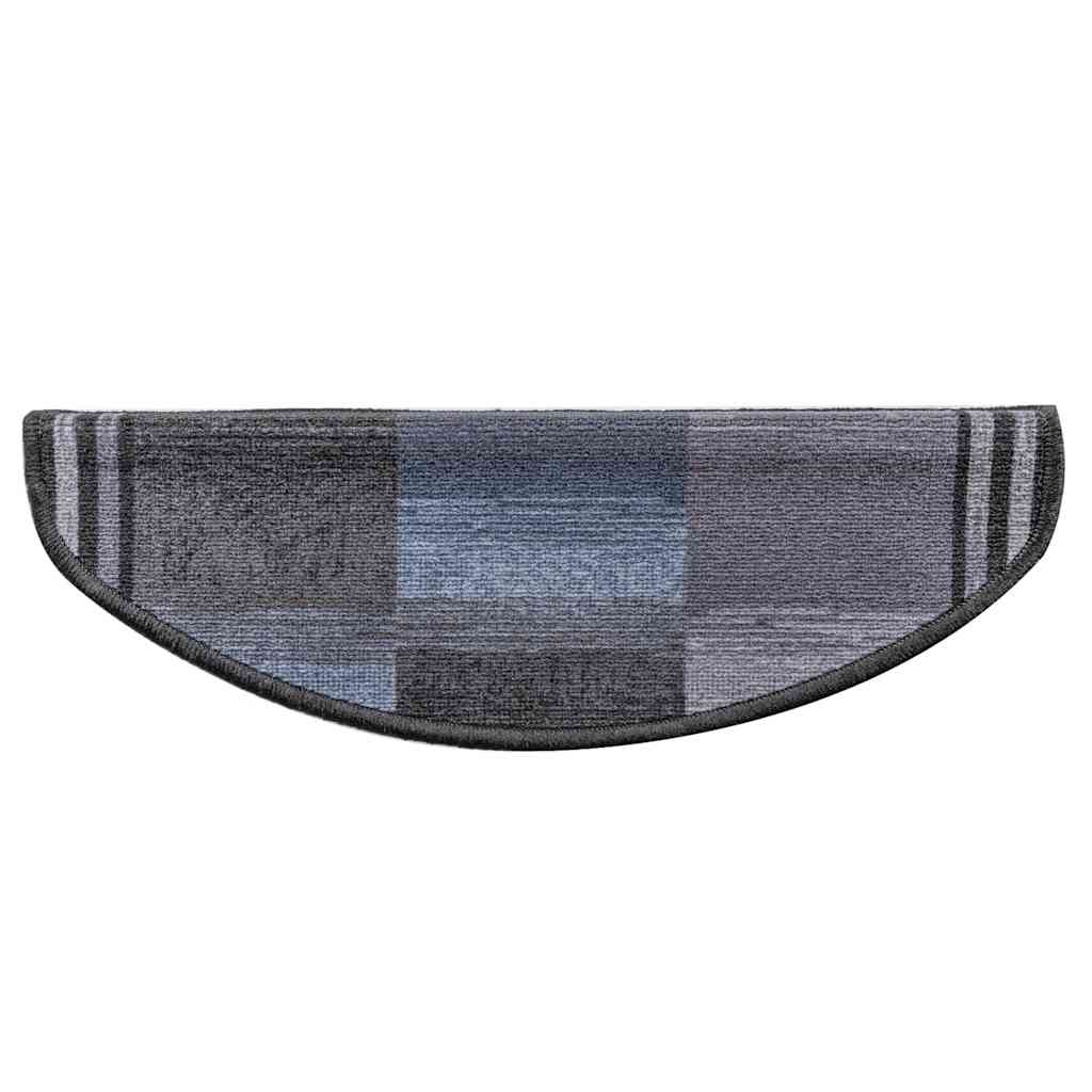 vidaXL Samoprzylepne nakładki na schody, 5szt., 65x21x4cm czarno-szare