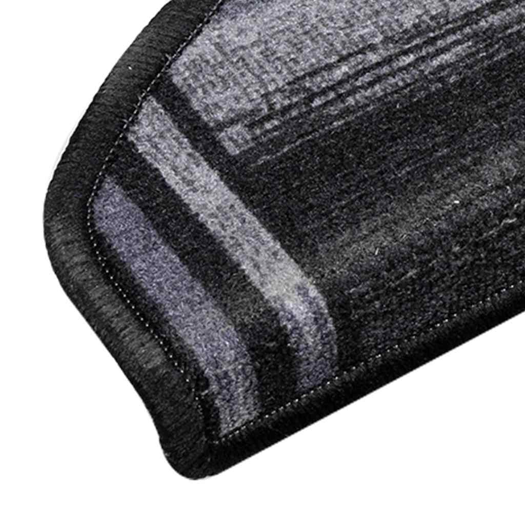 vidaXL Samoprzylepne nakładki na schody, 5szt., 65x21x4cm czarno-szare