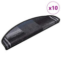vidaXL Samoprzylepne nakładki na schody 10 szt. 65x21x4cm czarno-szare