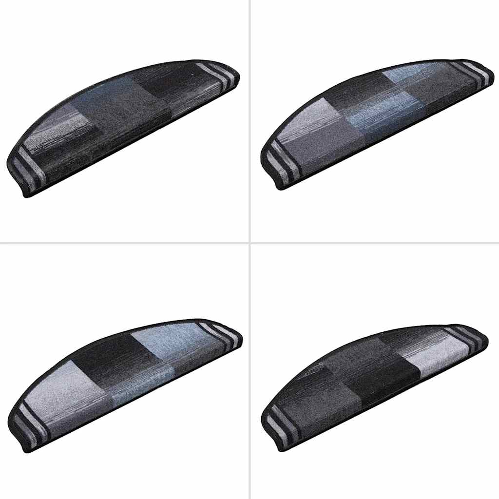 vidaXL Samoprzylepne nakładki na schody 10 szt. 65x21x4cm czarno-szare