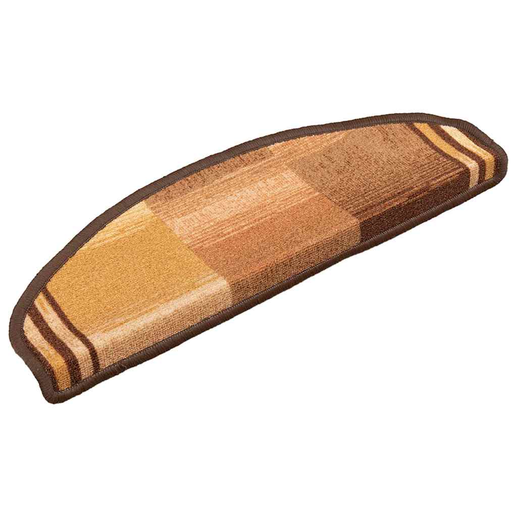 vidaXL Samoprzylepne nakładki na schody, 5 szt., 65x21x4 cm, brązowe