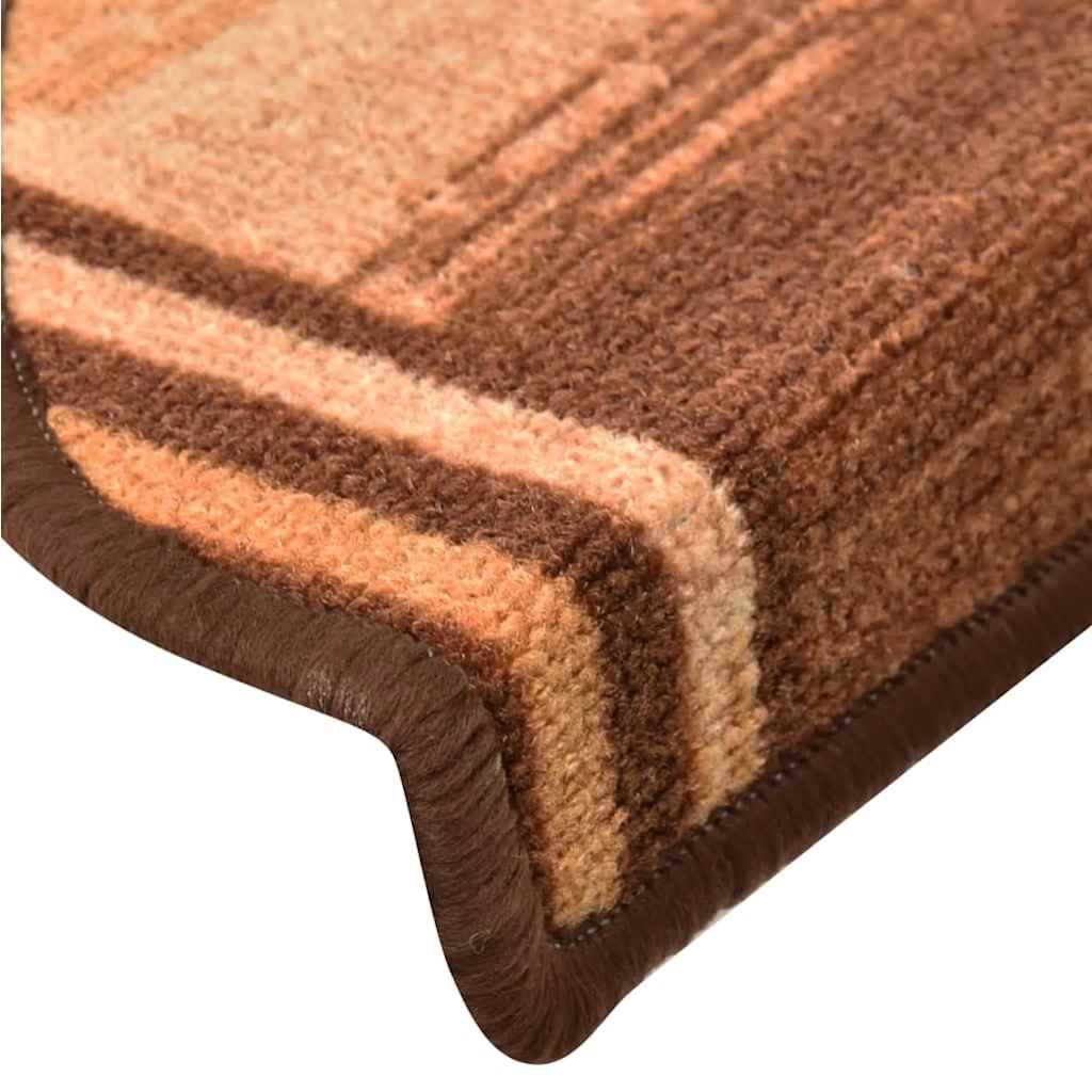 vidaXL Samoprzylepne nakładki na schody, 10 szt., 65x21x4 cm, brązowe