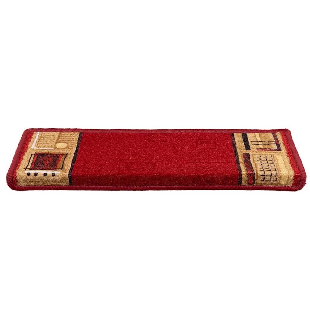 vidaXL Samoprzylepne nakładki na schody, 5 szt., 65x21x4 cm, czerwone