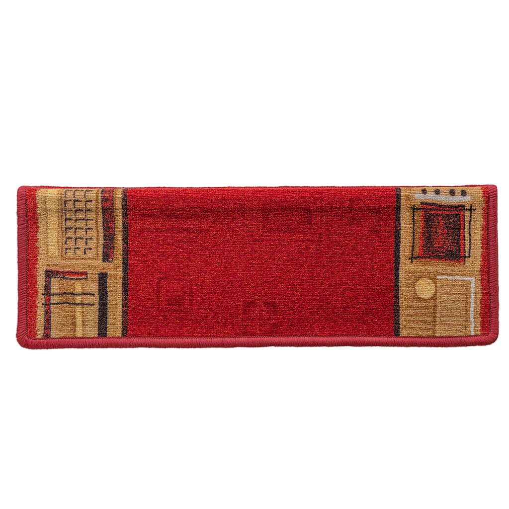 vidaXL Samoprzylepne nakładki na schody, 5 szt., 65x21x4 cm, czerwone