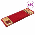vidaXL Samoprzylepne nakładki na schody, 10 szt., 65x21x4 cm, czerwone