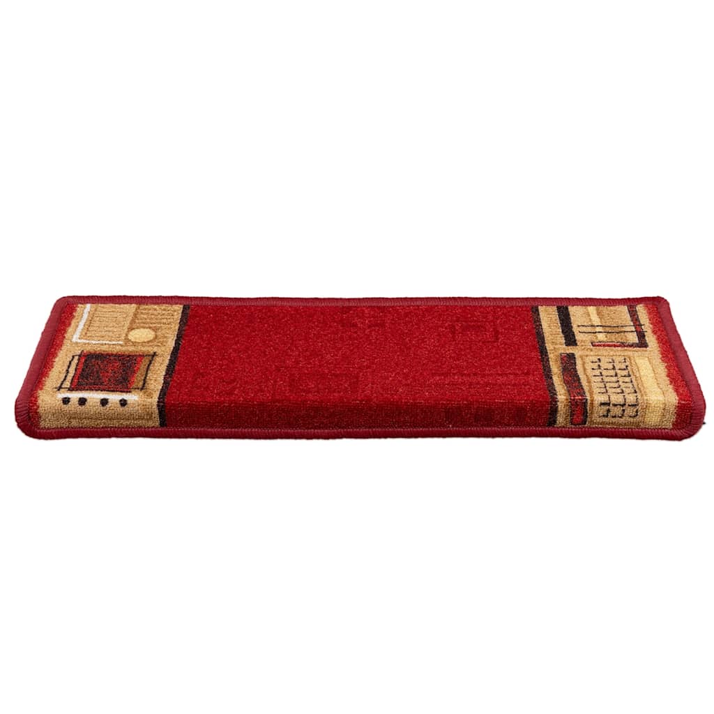vidaXL Samoprzylepne nakładki na schody, 10 szt., 65x21x4 cm, czerwone