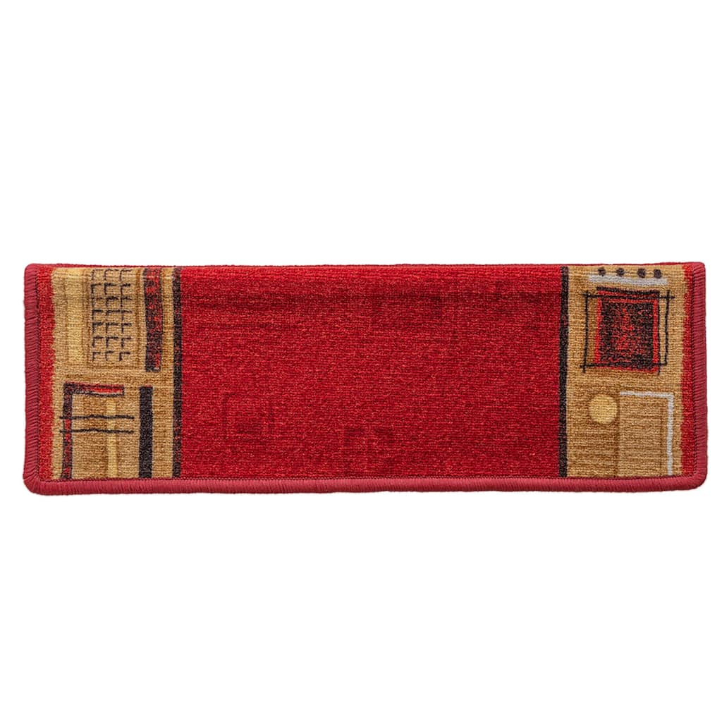 vidaXL Samoprzylepne nakładki na schody, 10 szt., 65x21x4 cm, czerwone