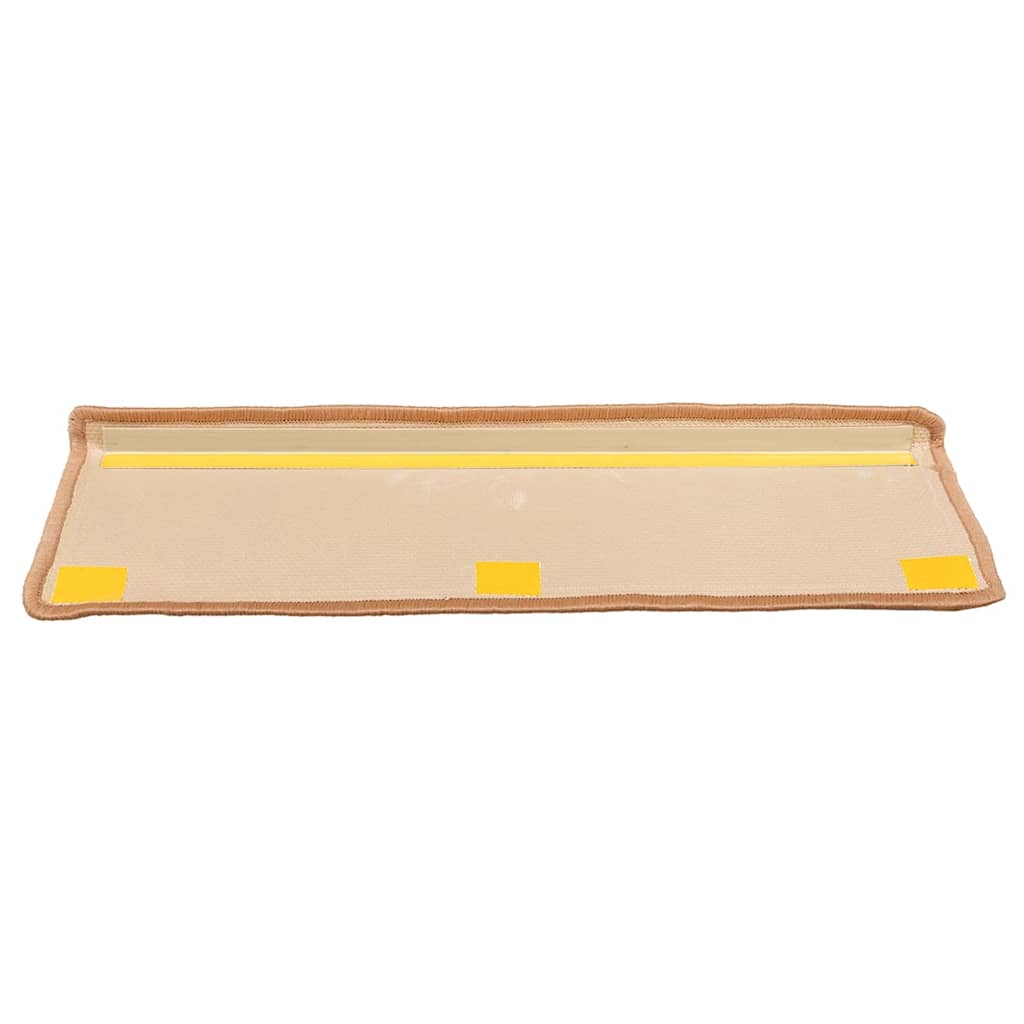 vidaXL Samoprzylepne nakładki na schody, 5 szt., 65x21x4 cm, beżowe