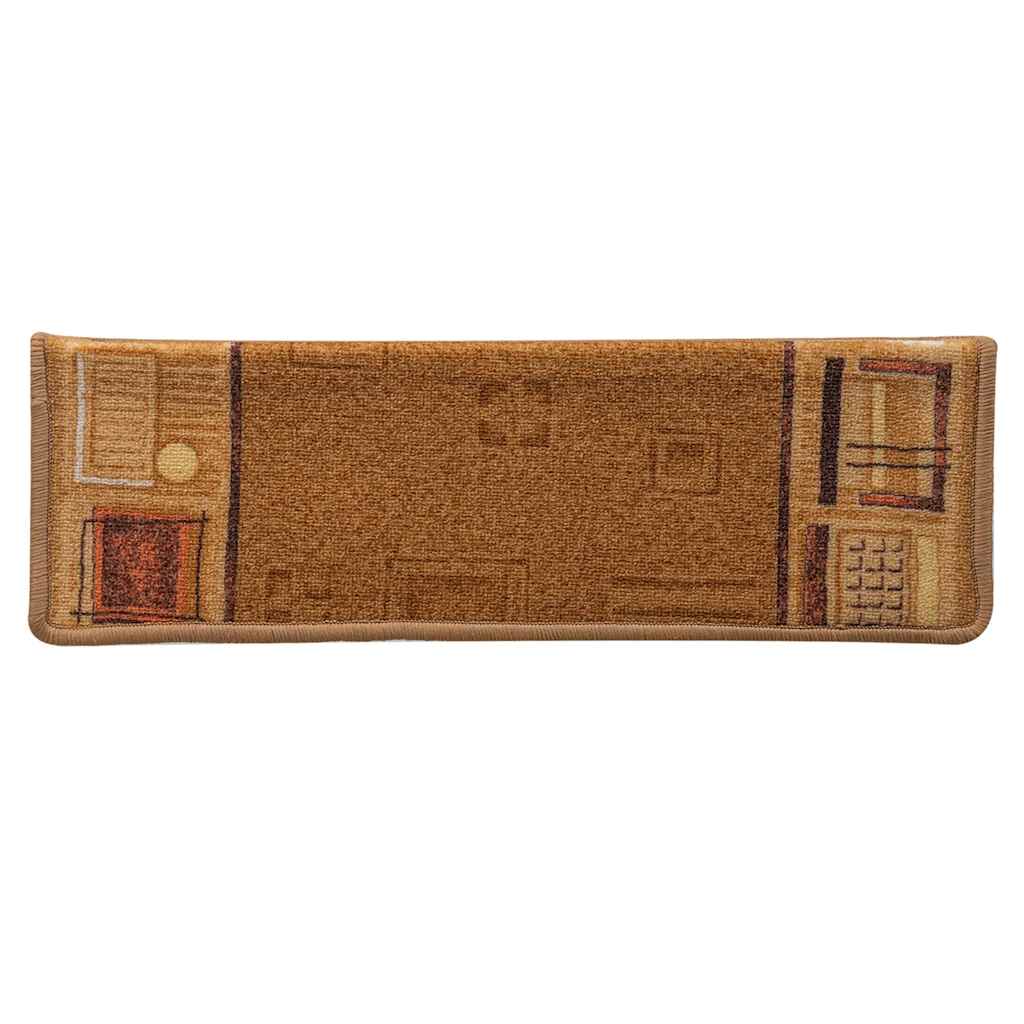 vidaXL Samoprzylepne nakładki na schody, 5 szt., 65x21x4 cm, beżowe