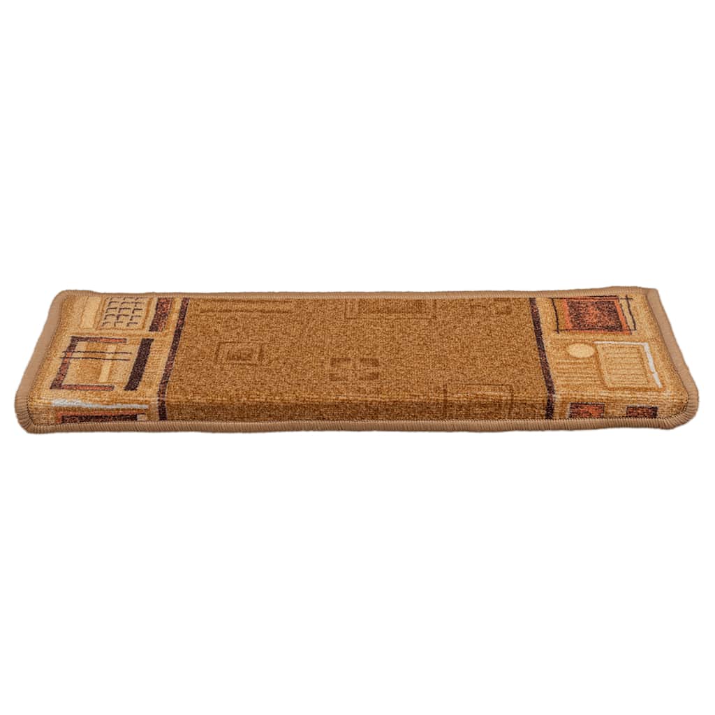 vidaXL Samoprzylepne nakładki na schody, 10 szt., 65x21x4 cm, beżowe