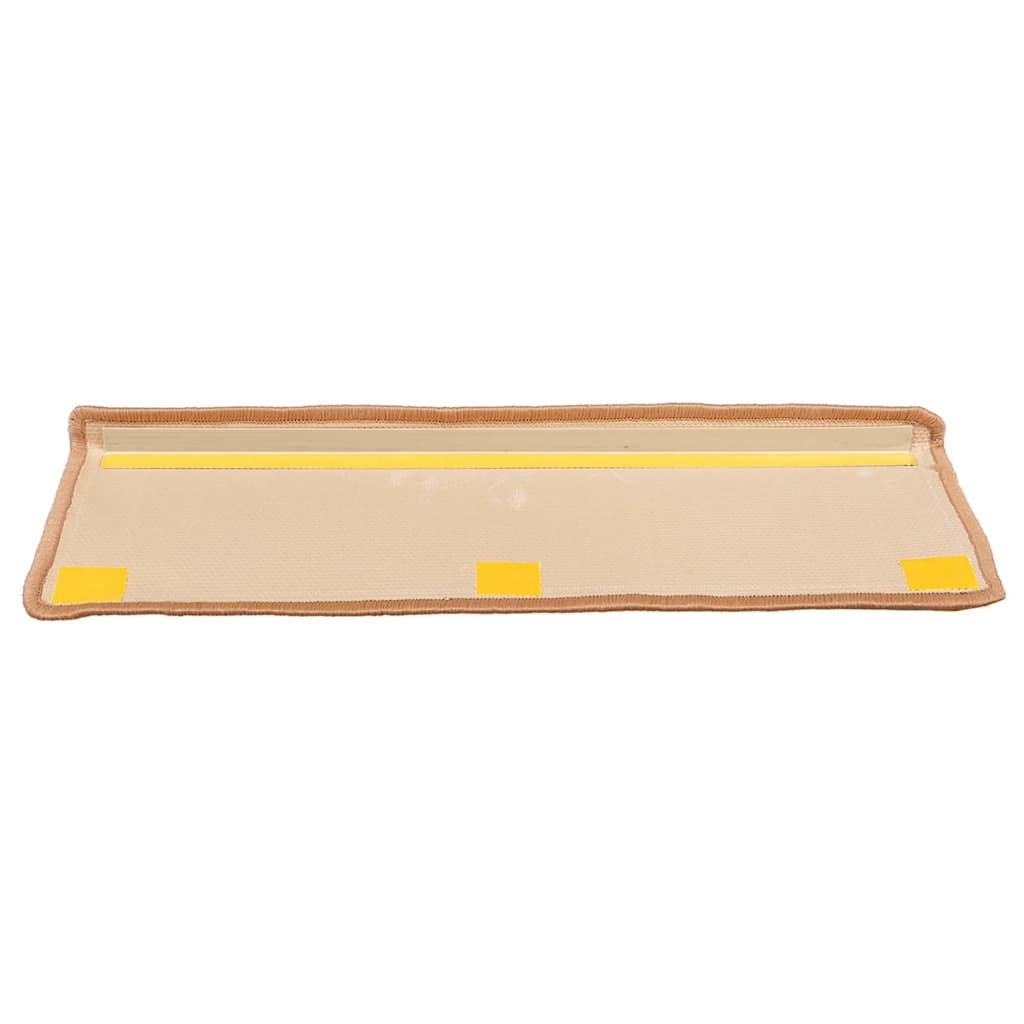 vidaXL Samoprzylepne nakładki na schody, 10 szt., 65x21x4 cm, beżowe