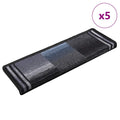 vidaXL Samoprzylepne nakładki na schody 5 szt., 65x21x4cm czarno-szare